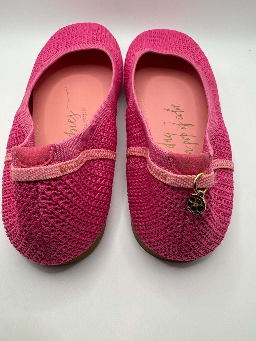 Poppies with Purpose The Signature Pink Shoe Knitted Ballet Flats 11 - Picture 5 of 11